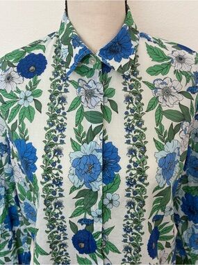 Elie Tahari Floral Button Down Shirt